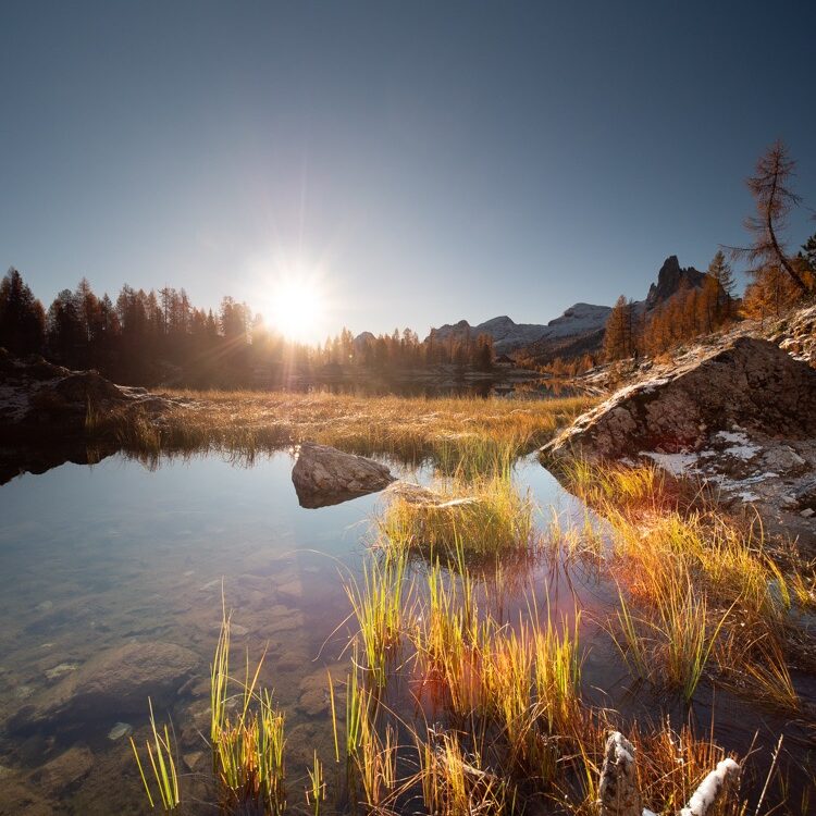 Dolomites Lago Federa Backlit