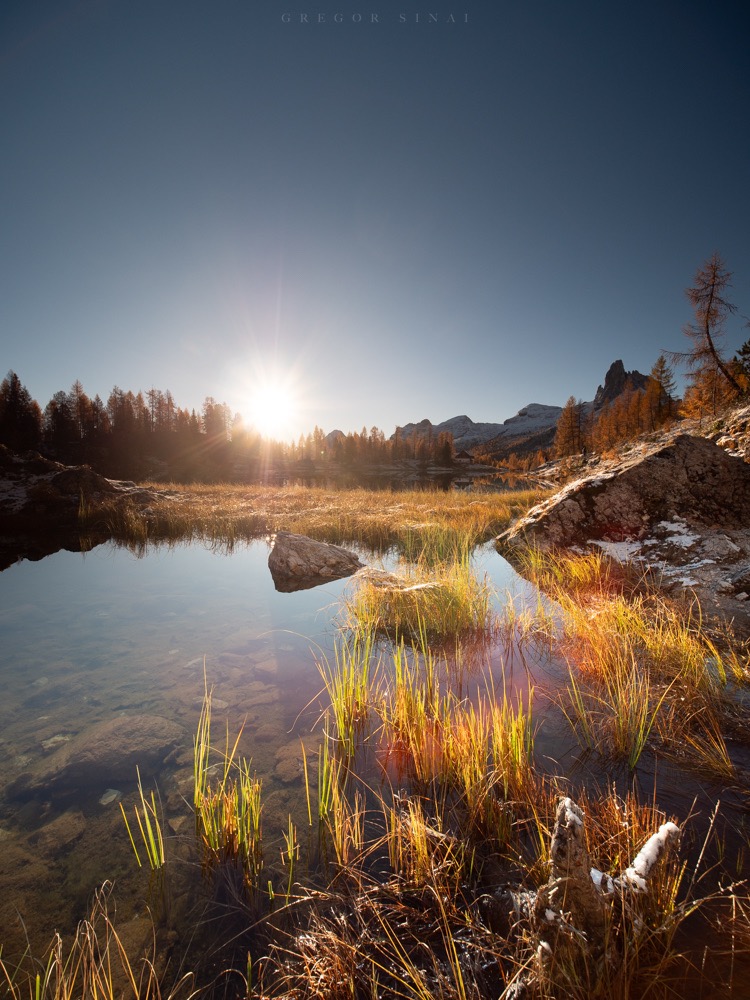 Dolomites Lago Federa Backlit